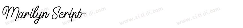 Marilyn Script字体转换